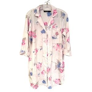 Lauren Ralph Lauren Floral Pajama‎ Sleep Shirt Nightgown Women's Medium Preppy
